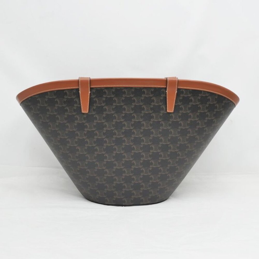 Celine Coufan Brown Triomphe Canvas Tote Bag Multicolor Logo - Picture 2 of 9